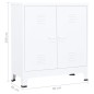 vidaXL Armadio Classificatore Industriale Bianco 90x40x100 cm Acciaio