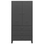 vidaXL Armadio Antracite Industriale 90x50x180 cm in Metallo vidaXL Armadio Antracite Industriale 90x50x180 cm in Metallo