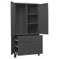 vidaXL Armadio Antracite Industriale 90x50x180 cm in Metallo vidaXL Armadio Antracite Industriale 90x50x180 cm in Metallo