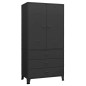 vidaXL Armadio Industriale Nero 90x50x180 cm in Metallo vidaXL Armadio Industriale Nero 90x50x180 cm in Metallo
