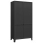 vidaXL Armadio Industriale Nero 90x50x180 cm in Metallo vidaXL Armadio Industriale Nero 90x50x180 cm in Metallo
