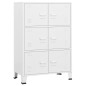 vidaXL Armadio Classificatore Industriale Bianco 75x40x115 cm Metallo vidaXL Armadio Classificatore Industriale Bianco 75x40x115 cm Metallo