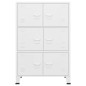 vidaXL Armadio Classificatore Industriale Bianco 75x40x115 cm Metallo vidaXL Armadio Classificatore Industriale Bianco 75x40x115 cm Metallo