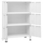 vidaXL Armadio Classificatore Industriale Bianco 75x40x115 cm Metallo vidaXL Armadio Classificatore Industriale Bianco 75x40x115 cm Metallo