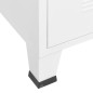 vidaXL Armadio Classificatore Industriale Bianco 75x40x115 cm Metallo vidaXL Armadio Classificatore Industriale Bianco 75x40x115 cm Metallo