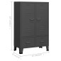 vidaXL Armadio Industriale Antracite 67x35x107 cm in Acciaio vidaXL Armadio Industriale Antracite 67x35x107 cm in Acciaio