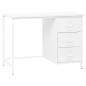 vidaXL Scrivania Industriale con Cassetti Bianca 105x52x75 cm Acciaio vidaXL Scrivania Industriale con Cassetti Bianca 105x52x75 cm Acciaio