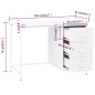 vidaXL Scrivania Industriale con Cassetti Bianca 105x52x75 cm Acciaio vidaXL Scrivania Industriale con Cassetti Bianca 105x52x75 cm Acciaio