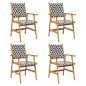 vidaXL Set Mobili da Pranzo per Giardino 5 pz Legno Massello di Acacia