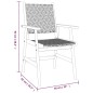 vidaXL Set Mobili da Pranzo per Giardino 5 pz Legno Massello di Acacia