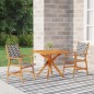 vidaXL Set Mobili da Pranzo per Giardino 3 pz Legno Massello di Acacia vidaXL Set Mobili da Pranzo per Giardino 3 pz Legno Massello di Acacia
