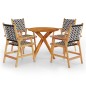 vidaXL Set Mobili da Pranzo per Giardino 5 pz Legno Massello di Acacia vidaXL Set Mobili da Pranzo per Giardino 5 pz Legno Massello di Acacia