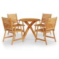 vidaXL Set Mobili da Pranzo per Giardino 5 pz Legno Massello di Acacia vidaXL Set Mobili da Pranzo per Giardino 5 pz Legno Massello di Acacia
