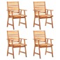 vidaXL Set Mobili da Pranzo per Giardino 5 pz Legno Massello di Acacia vidaXL Set Mobili da Pranzo per Giardino 5 pz Legno Massello di Acacia