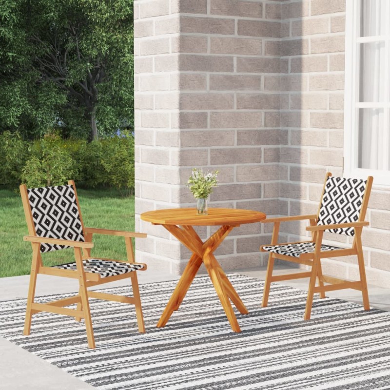 vidaXL Set Mobili da Pranzo per Giardino 3 pz Legno Massello di Acacia vidaXL Set Mobili da Pranzo per Giardino 3 pz Legno Massello di Acacia
