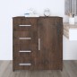 vidaXL Credenza Rovere Fumo 79x35x88 cm in Truciolato vidaXL Credenza Rovere Fumo 79x35x88 cm in Truciolato