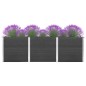 vidaXL Fioriera Rialzata da Giardino 300x100x91 cm in WPC Grigio vidaXL Fioriera Rialzata da Giardino 300x100x91 cm in WPC Grigio