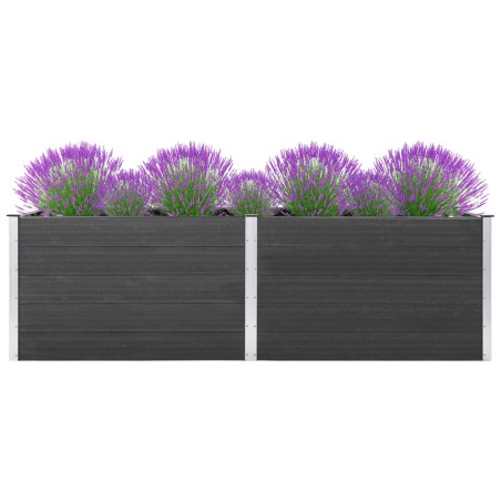 vidaXL Fioriera Rialzata da Giardino 200x50x91 cm in WPC Grigio