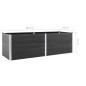 vidaXL Fioriera Rialzata da Giardino 200x50x91 cm in WPC Grigio vidaXL Fioriera Rialzata da Giardino 200x50x91 cm in WPC Grigio