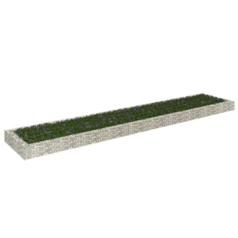 vidaXL Gabbione Letto Rialzato in Acciaio Zincato 500x100x20 cm vidaXL Gabbione Letto Rialzato in Acciaio Zincato 500x100x20 cm
