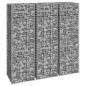 vidaXL Fioriere Rialzate a Gabbione 3 pz 30x30x100 cm in Ferro