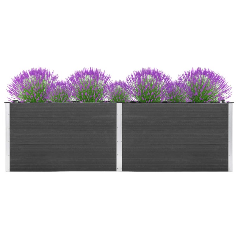 vidaXL Fioriera Rialzata da Giardino 200x100x91 cm in WPC Grigio vidaXL Fioriera Rialzata da Giardino 200x100x91 cm in WPC Grigio