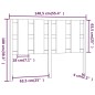 Testiera per Letto Bianca 140,5x4x100 cm Legno Massello di Pino Testiera per Letto Bianca 140,5x4x100 cm Legno Massello di Pino