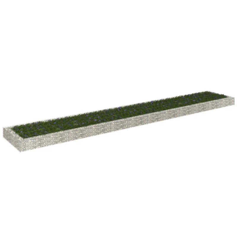 vidaXL Gabbione Letto Rialzato in Acciaio Zincato 600x100x20 cm vidaXL Gabbione Letto Rialzato in Acciaio Zincato 600x100x20 cm