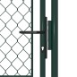 Cancello da Giardino in Acciaio 100x125 cm Verde Cancello da Giardino in Acciaio 100x125 cm Verde