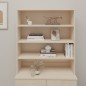 vidaXL Piano Credenza HAMAR Miele 90x35x100 cm Legno Massello di Pino