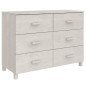 vidaXL Credenza HAMAR Bianca 113x40x80 cm in Legno Massello di Pino vidaXL Credenza HAMAR Bianca 113x40x80 cm in Legno Massello di Pino
