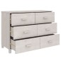 vidaXL Credenza HAMAR Bianca 113x40x80 cm in Legno Massello di Pino vidaXL Credenza HAMAR Bianca 113x40x80 cm in Legno Massello di Pino