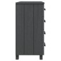 vidaXL Credenza HAMAR Grigio Scuro 79x40x80 cm Legno Massello di Pino vidaXL Credenza HAMAR Grigio Scuro 79x40x80 cm Legno Massello di Pino