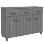 vidaXL Credenza Grigio Scuro 113x40x80 cm in Legno Massello di Pino vidaXL Credenza Grigio Scuro 113x40x80 cm in Legno Massello di Pino