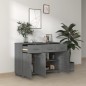 vidaXL Credenza Grigio Scuro 113x40x80 cm in Legno Massello di Pino vidaXL Credenza Grigio Scuro 113x40x80 cm in Legno Massello di Pino