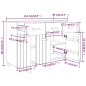vidaXL Credenza Grigio Scuro 113x40x80 cm in Legno Massello di Pino vidaXL Credenza Grigio Scuro 113x40x80 cm in Legno Massello di Pino