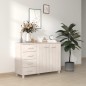 vidaXL Credenza HAMAR Bianca 113x40x80 cm in Legno Massello di Pino vidaXL Credenza HAMAR Bianca 113x40x80 cm in Legno Massello di Pino