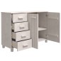 vidaXL Credenza HAMAR Bianca 113x40x80 cm in Legno Massello di Pino vidaXL Credenza HAMAR Bianca 113x40x80 cm in Legno Massello di Pino