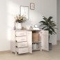 vidaXL Credenza HAMAR Bianca 113x40x80 cm in Legno Massello di Pino vidaXL Credenza HAMAR Bianca 113x40x80 cm in Legno Massello di Pino