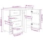 vidaXL Credenza HAMAR Bianca 113x40x80 cm in Legno Massello di Pino vidaXL Credenza HAMAR Bianca 113x40x80 cm in Legno Massello di Pino