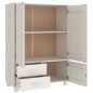 vidaXL Armadio Bianco 99x45x137 cm in Legno Massello di Pino vidaXL Armadio Bianco 99x45x137 cm in Legno Massello di Pino