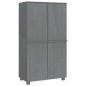 vidaXL Armadio HAMAR Grigio Scuro 89x50x180 cm Legno Massello di Pino vidaXL Armadio HAMAR Grigio Scuro 89x50x180 cm Legno Massello di Pino