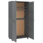 vidaXL Armadio HAMAR Grigio Scuro 89x50x180 cm Legno Massello di Pino vidaXL Armadio HAMAR Grigio Scuro 89x50x180 cm Legno Massello di Pino