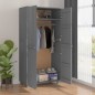 vidaXL Armadio HAMAR Grigio Scuro 89x50x180 cm Legno Massello di Pino vidaXL Armadio HAMAR Grigio Scuro 89x50x180 cm Legno Massello di Pino