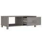 vidaXL Tavolino Grigio Chiaro 100x55x35 cm in Legno Massello di Pino vidaXL Tavolino Grigio Chiaro 100x55x35 cm in Legno Massello di Pino