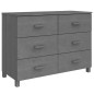 vidaXL Credenza HAMAR Grigio Scuro 113x40x80 cm Legno Massello di Pino vidaXL Credenza HAMAR Grigio Scuro 113x40x80 cm Legno Massello di Pino
