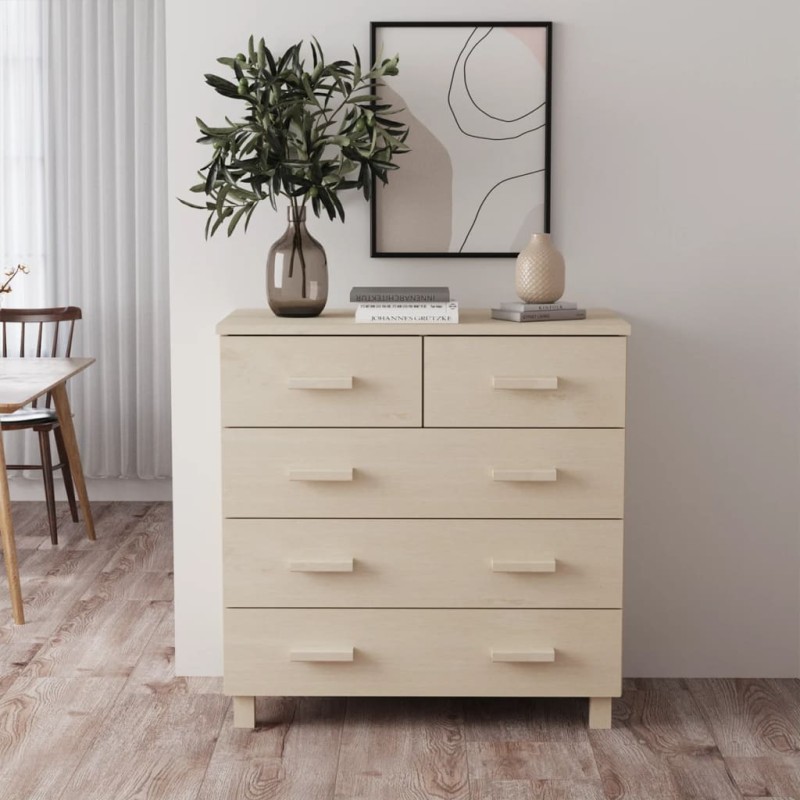 vidaXL Credenza HAMAR Miele 79x40x80 cm in Legno Massello di Pino vidaXL Credenza HAMAR Miele 79x40x80 cm in Legno Massello di Pino