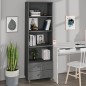 vidaXL Credenza HAMAR Grigio Scuro 60x35x180 cm Legno Massello di Pino vidaXL Credenza HAMAR Grigio Scuro 60x35x180 cm Legno Massello di Pino