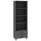 vidaXL Credenza HAMAR Grigio Scuro 60x35x180 cm Legno Massello di Pino vidaXL Credenza HAMAR Grigio Scuro 60x35x180 cm Legno Massello di Pino