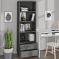 vidaXL Credenza HAMAR Grigio Scuro 60x35x180 cm Legno Massello di Pino vidaXL Credenza HAMAR Grigio Scuro 60x35x180 cm Legno Massello di Pino